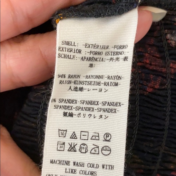 Free People Black Floral Tropicali Tube Top NWT - Picture 6 of 6